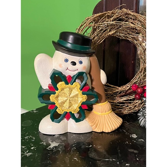 Snowflake Belly Snowman Lighted Snowman with Snowflake Body Waving Snowman - Picture 2 of 9